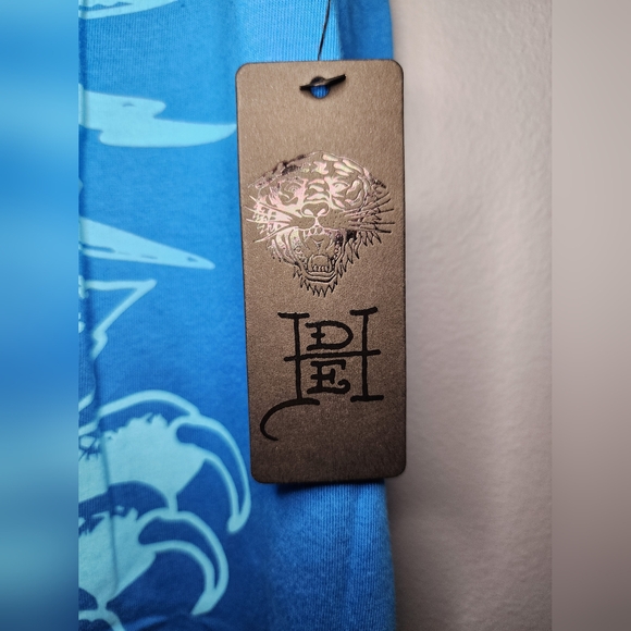 Ed Hardy Skull Hat Dice Rhinestone T-Shirt - Men's Size L - NWT - Picture 5 of 6